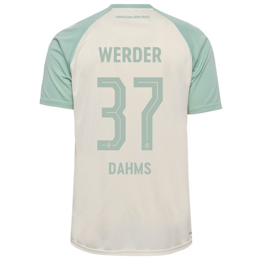 Niño Fútbol Camiseta Lena Dahms #37 Blanquecino Verde Claro 2ª Equipación 2024/25