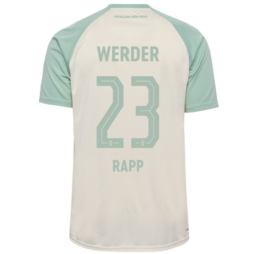 Niño Fútbol Camiseta Nicolai Rapp #23 Blanquecino Verde Claro 2ª Equipación 2024/25