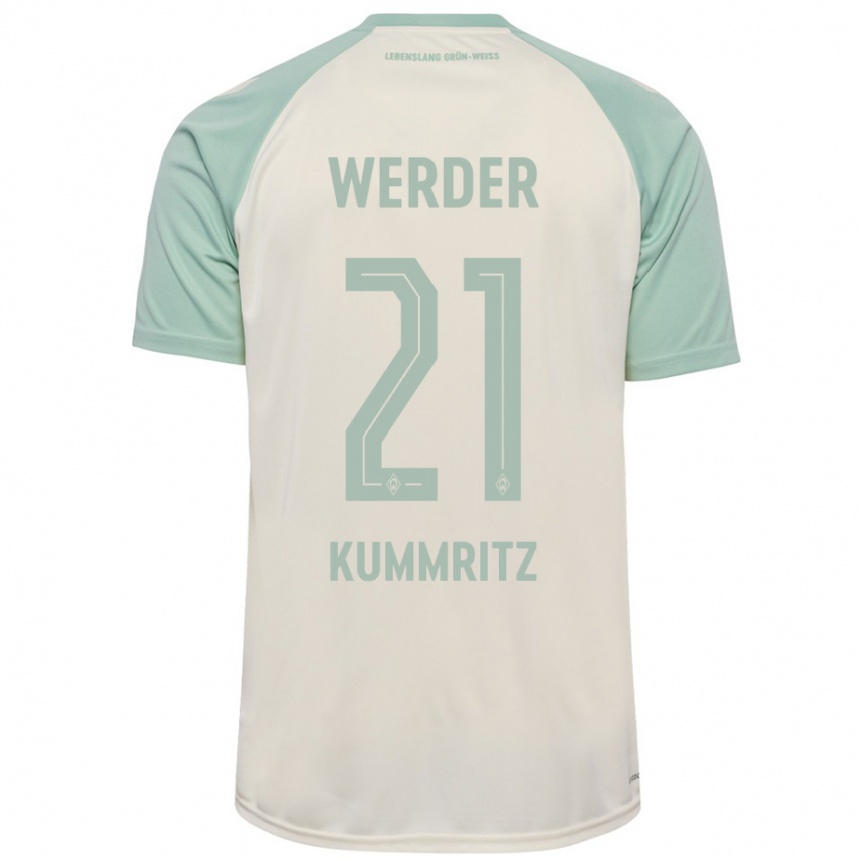 Niño Fútbol Camiseta Liam Kümmritz #21 Blanquecino Verde Claro 2ª Equipación 2024/25