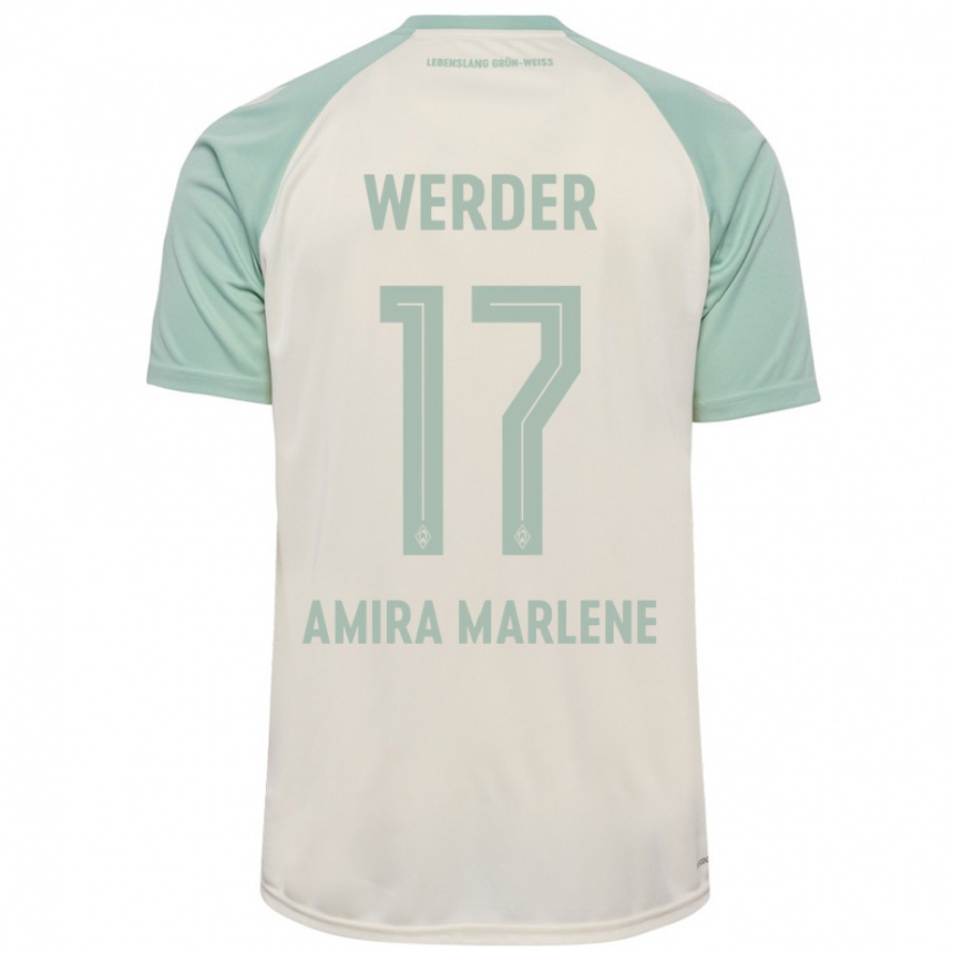 Niño Fútbol Camiseta Amira Marlene Dahl #17 Blanquecino Verde Claro 2ª Equipación 2024/25