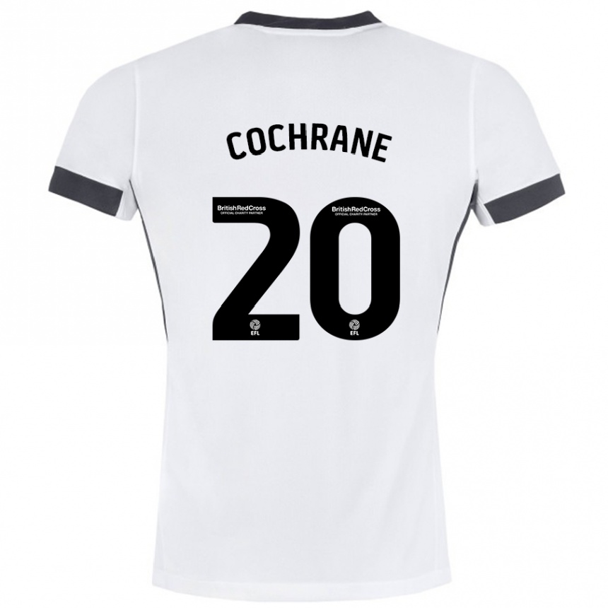 Niño Fútbol Camiseta Alex Cochrane #20 Blanco Negro 2ª Equipación 2024/25