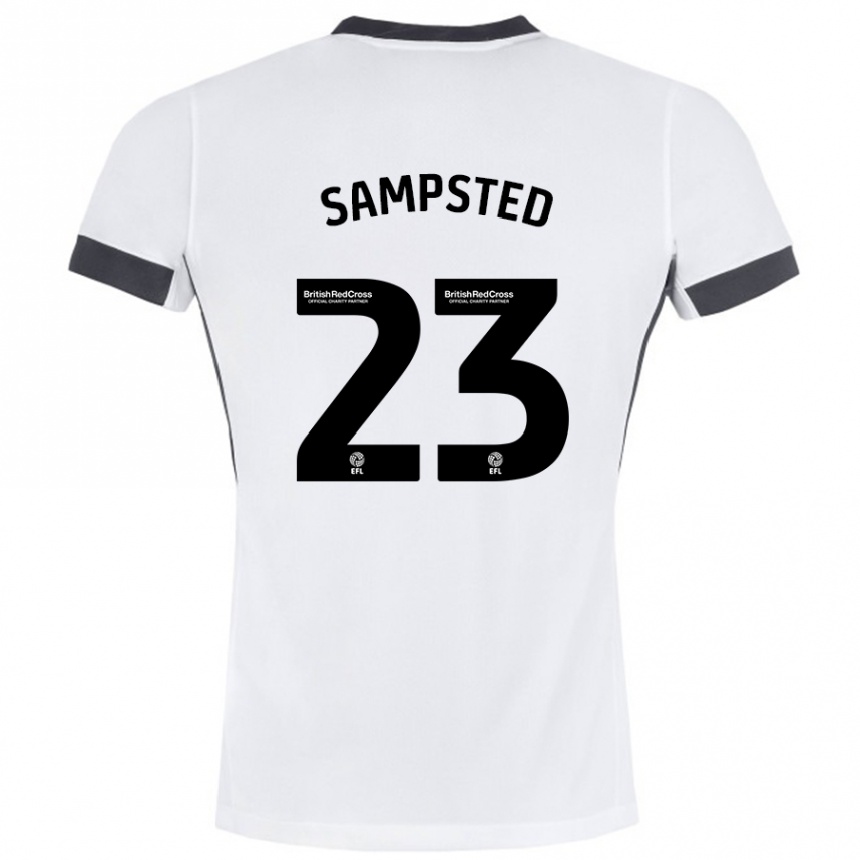 Niño Fútbol Camiseta Alfons Sampsted #23 Blanco Negro 2ª Equipación 2024/25