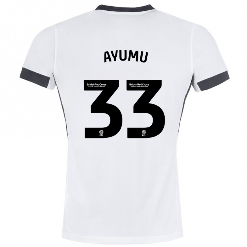 Niño Fútbol Camiseta Ayumu Yokoyama #33 Blanco Negro 2ª Equipación 2024/25