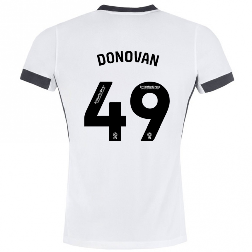 Niño Fútbol Camiseta Romelle Donovan #49 Blanco Negro 2ª Equipación 2024/25