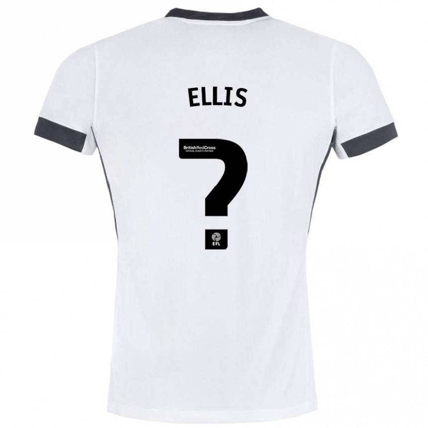 Niño Fútbol Camiseta O'shea Ellis #0 Blanco Negro 2ª Equipación 2024/25