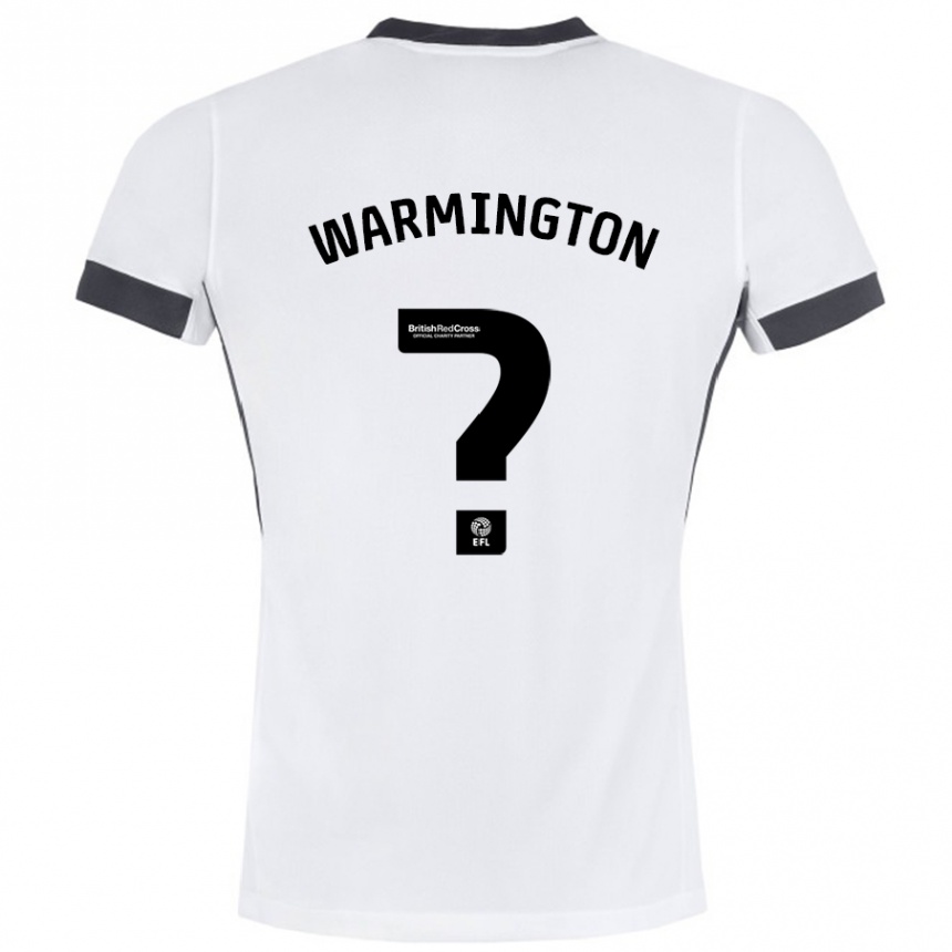 Niño Fútbol Camiseta Tyrese Warmington #0 Blanco Negro 2ª Equipación 2024/25