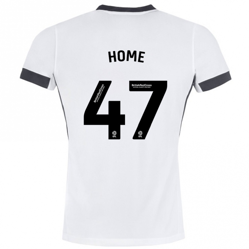 Niño Fútbol Camiseta Josh Home #47 Blanco Negro 2ª Equipación 2024/25