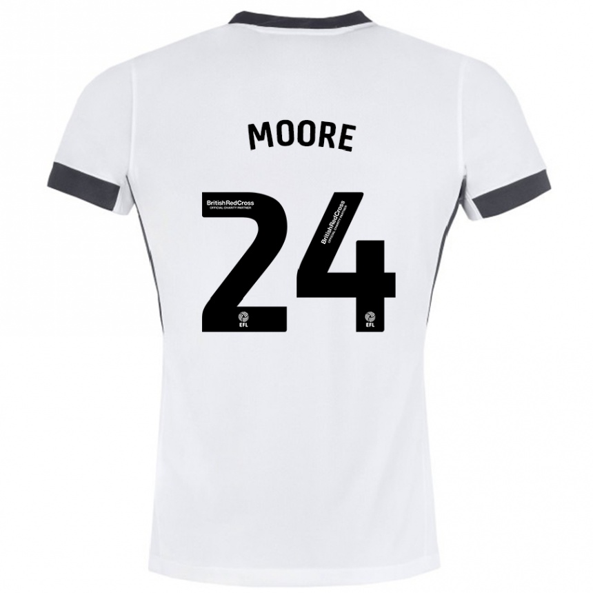 Niño Fútbol Camiseta Jade Ellis Moore #24 Blanco Negro 2ª Equipación 2024/25