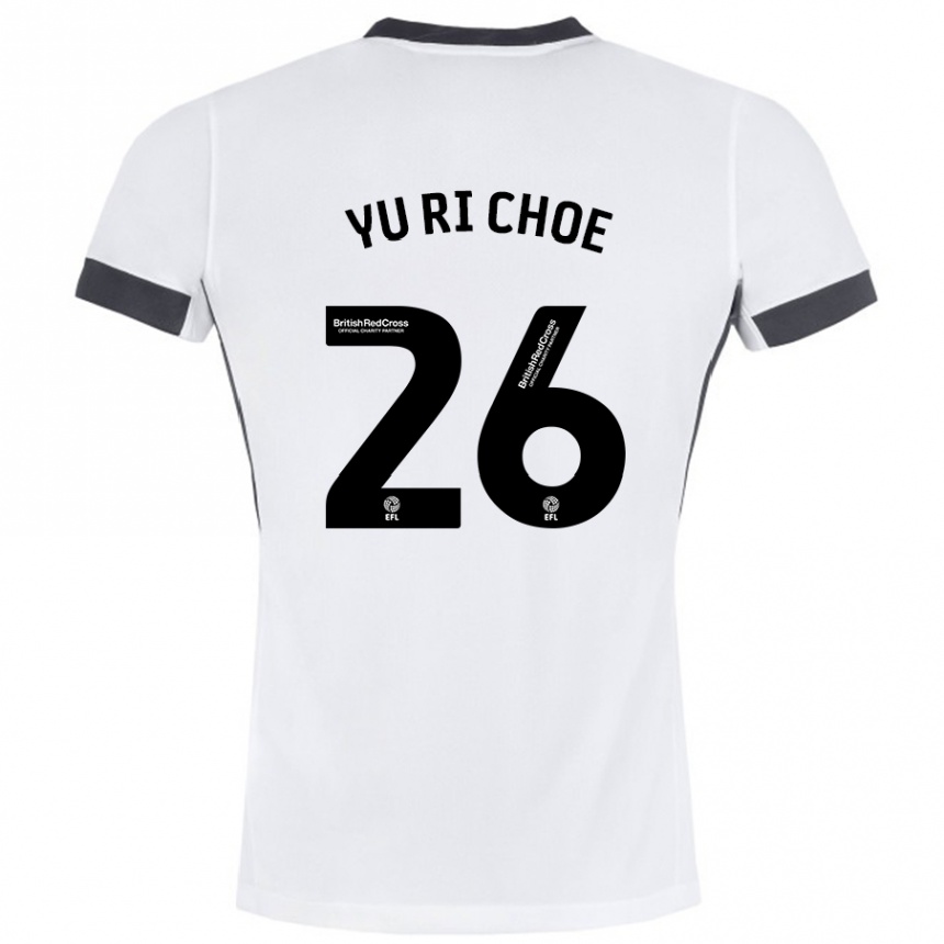 Niño Fútbol Camiseta Yu-Ri Choe #26 Blanco Negro 2ª Equipación 2024/25