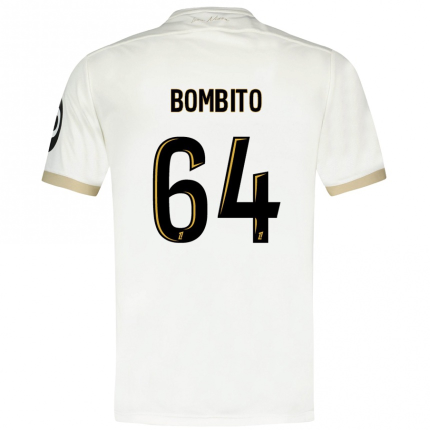 Niño Fútbol Camiseta Moïse Bombito #64 Blanco Dorado 2ª Equipación 2024/25