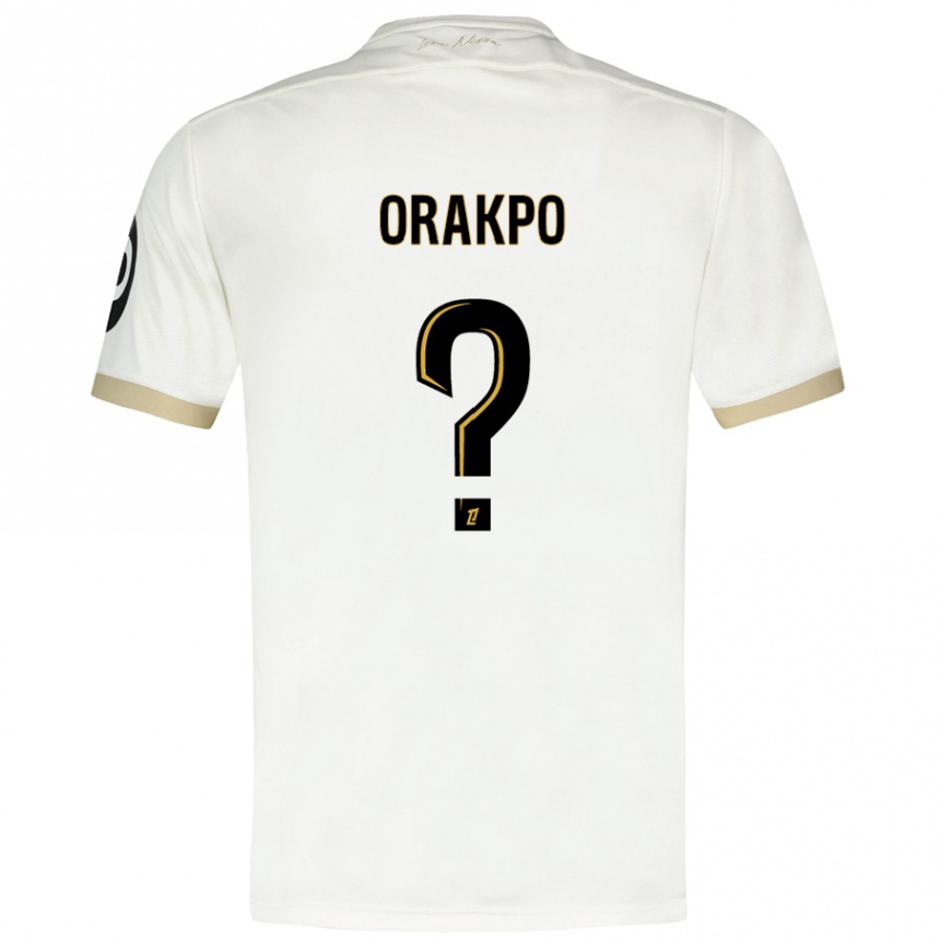 Niño Fútbol Camiseta Victor Orakpo #0 Blanco Dorado 2ª Equipación 2024/25