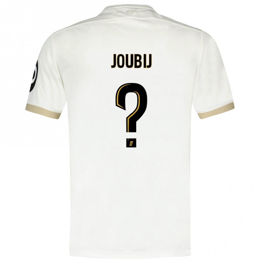 Niño Fútbol Camiseta Neil Joubij #0 Blanco Dorado 2ª Equipación 2024/25