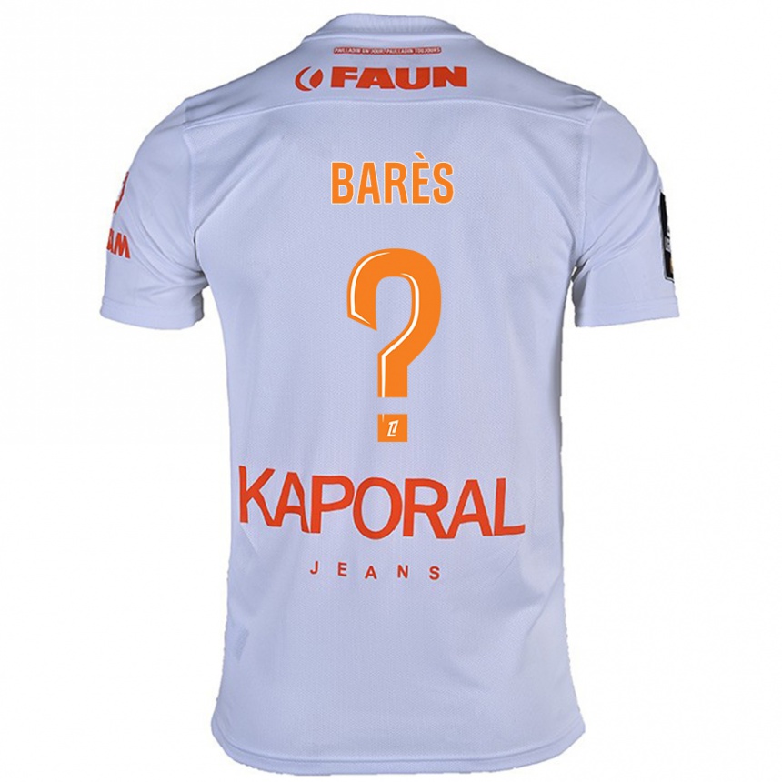 Niño Fútbol Camiseta Gabriel Barès #0 Blanco 2ª Equipación 2024/25