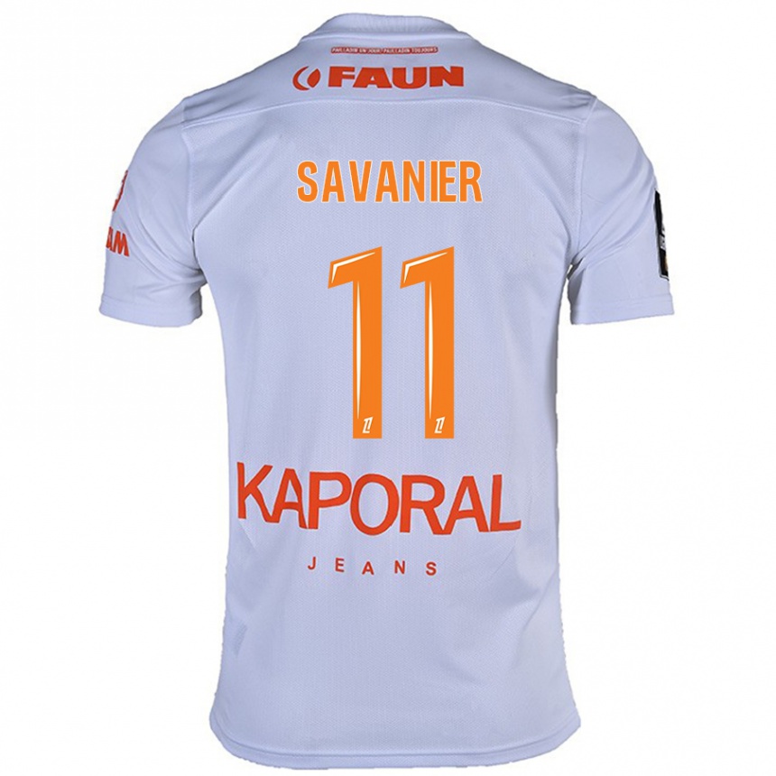 Niño Fútbol Camiseta Téji Savanier #11 Blanco 2ª Equipación 2024/25