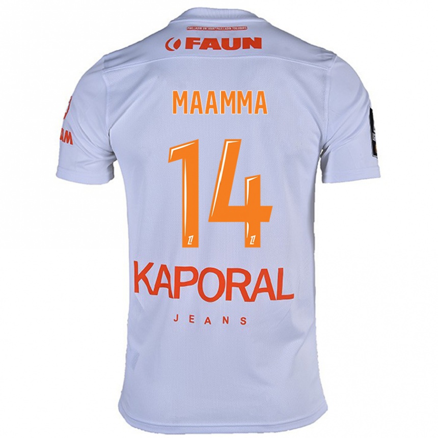 Niño Fútbol Camiseta Othmane Maamma #14 Blanco 2ª Equipación 2024/25