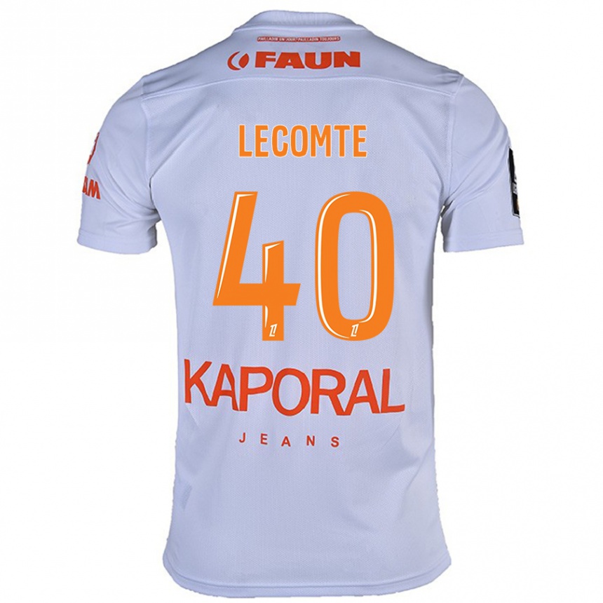 Niño Fútbol Camiseta Benjamin Lecomte #40 Blanco 2ª Equipación 2024/25