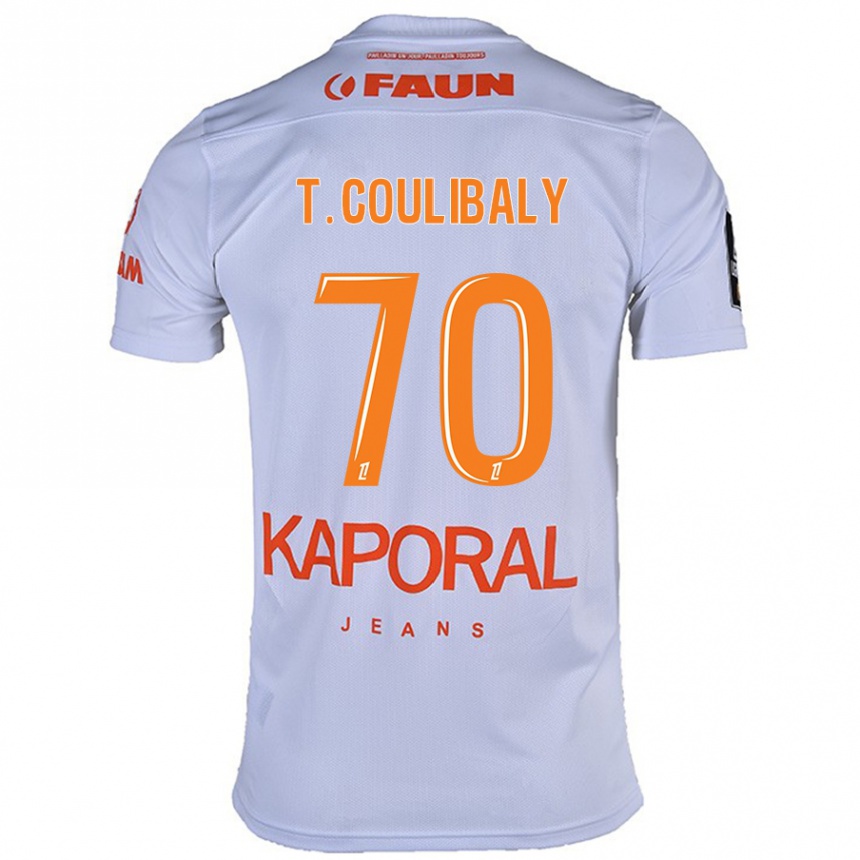 Niño Fútbol Camiseta Tanguy Coulibaly #70 Blanco 2ª Equipación 2024/25