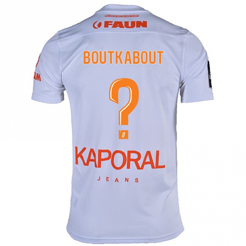 Niño Fútbol Camiseta Amir Boutkabout #0 Blanco 2ª Equipación 2024/25