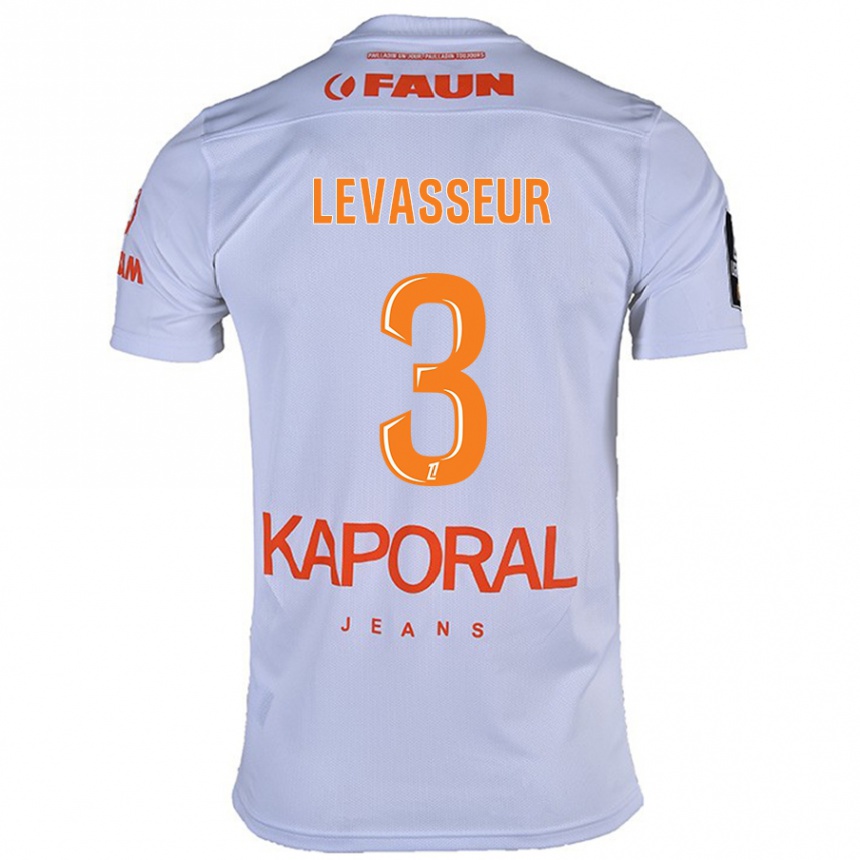 Niño Fútbol Camiseta Marie Levasseur #3 Blanco 2ª Equipación 2024/25