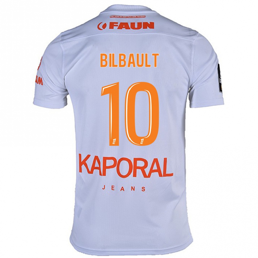 Niño Fútbol Camiseta Charlotte Bilbault #10 Blanco 2ª Equipación 2024/25