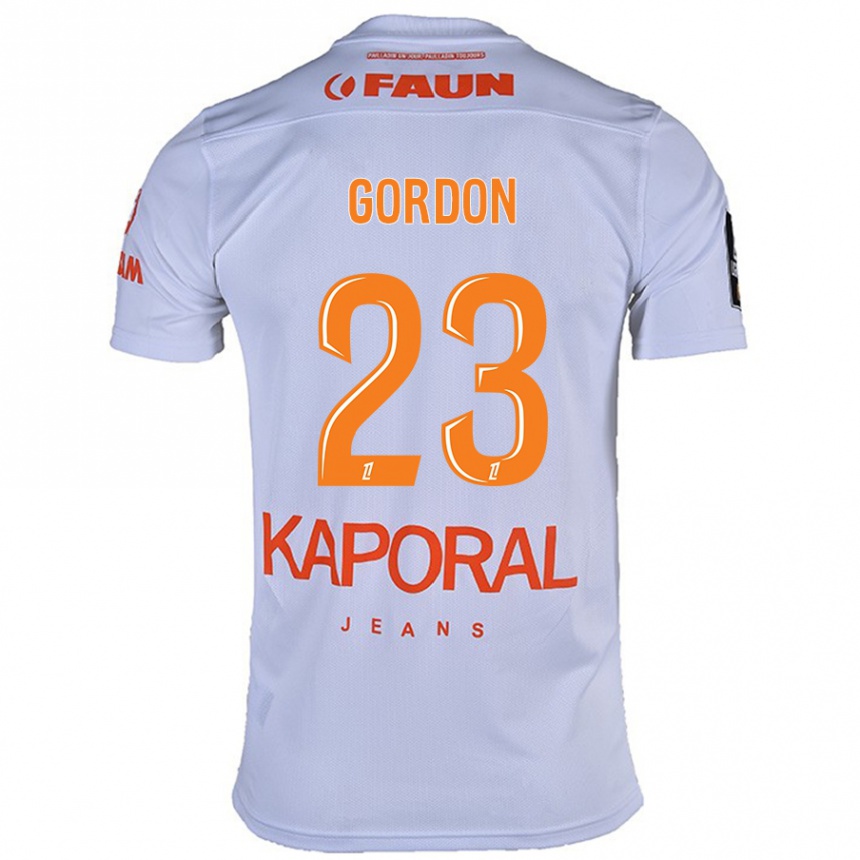 Niño Fútbol Camiseta Sh'nia Gordon #23 Blanco 2ª Equipación 2024/25