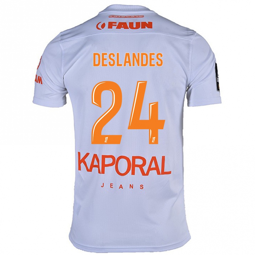 Niño Fútbol Camiseta Océane Deslandes #24 Blanco 2ª Equipación 2024/25