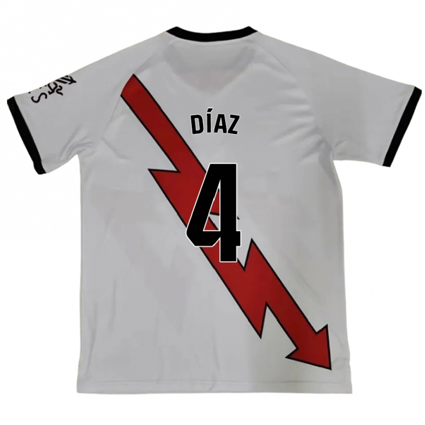 Niño Fútbol Camiseta Pedro Díaz #4 Rojo 2ª Equipación 2024/25