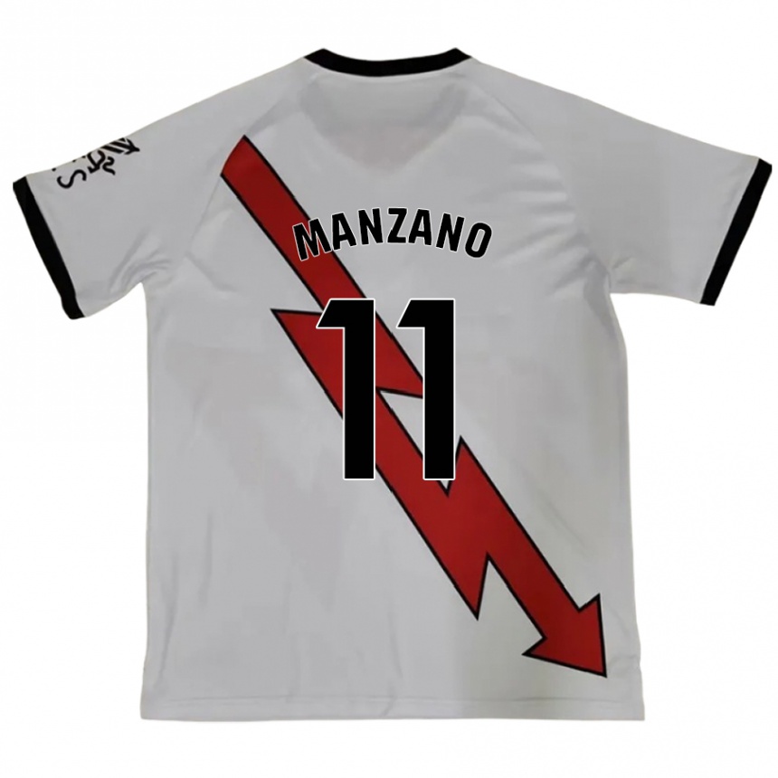 Niño Fútbol Camiseta Sergio Manzano #11 Rojo 2ª Equipación 2024/25