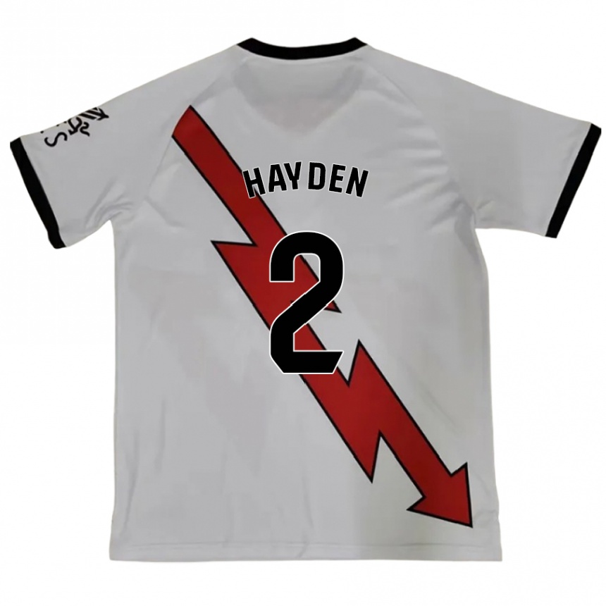 Niño Fútbol Camiseta Danielle Hayden #2 Rojo 2ª Equipación 2024/25