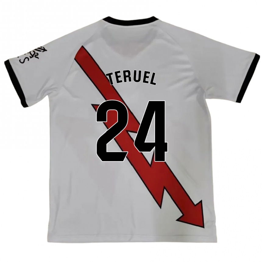 Niño Fútbol Camiseta Laura Teruel Montero #24 Rojo 2ª Equipación 2024/25