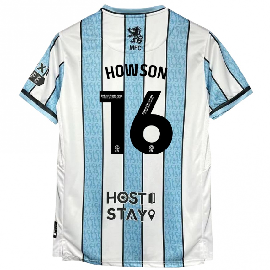 Niño Fútbol Camiseta Jonathan Howson #16 Blanco Azul 2ª Equipación 2024/25