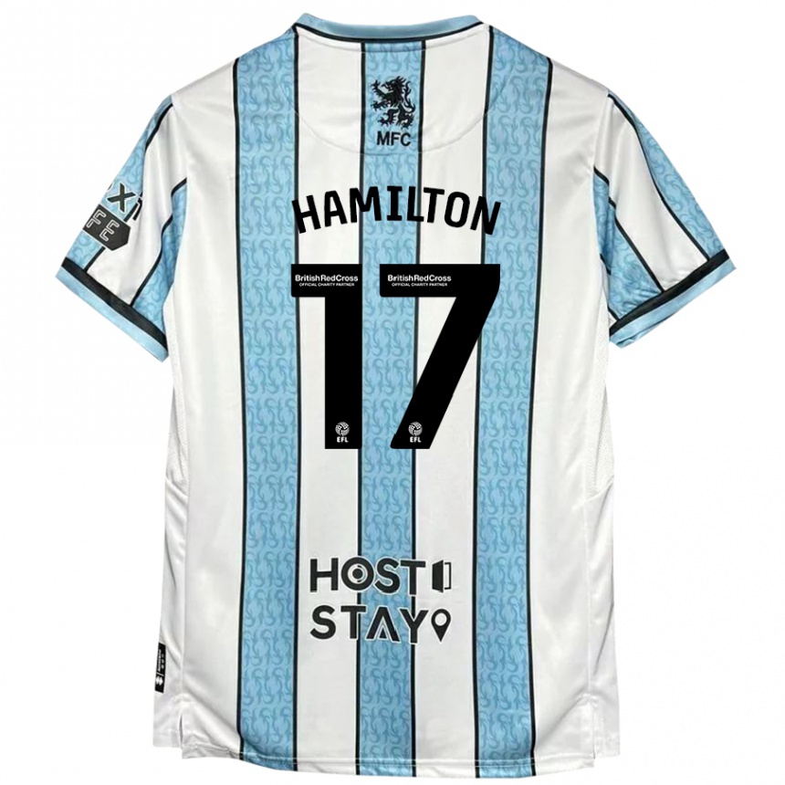 Niño Fútbol Camiseta Micah Hamilton #17 Blanco Azul 2ª Equipación 2024/25