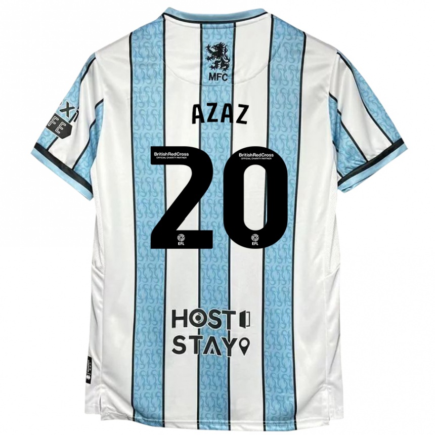 Niño Fútbol Camiseta Finn Azaz #20 Blanco Azul 2ª Equipación 2024/25