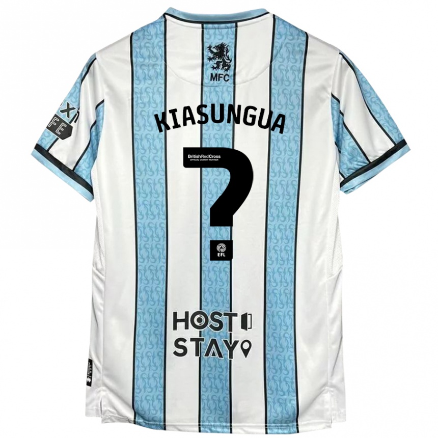 Niño Fútbol Camiseta Amazing Kiasungua #0 Blanco Azul 2ª Equipación 2024/25