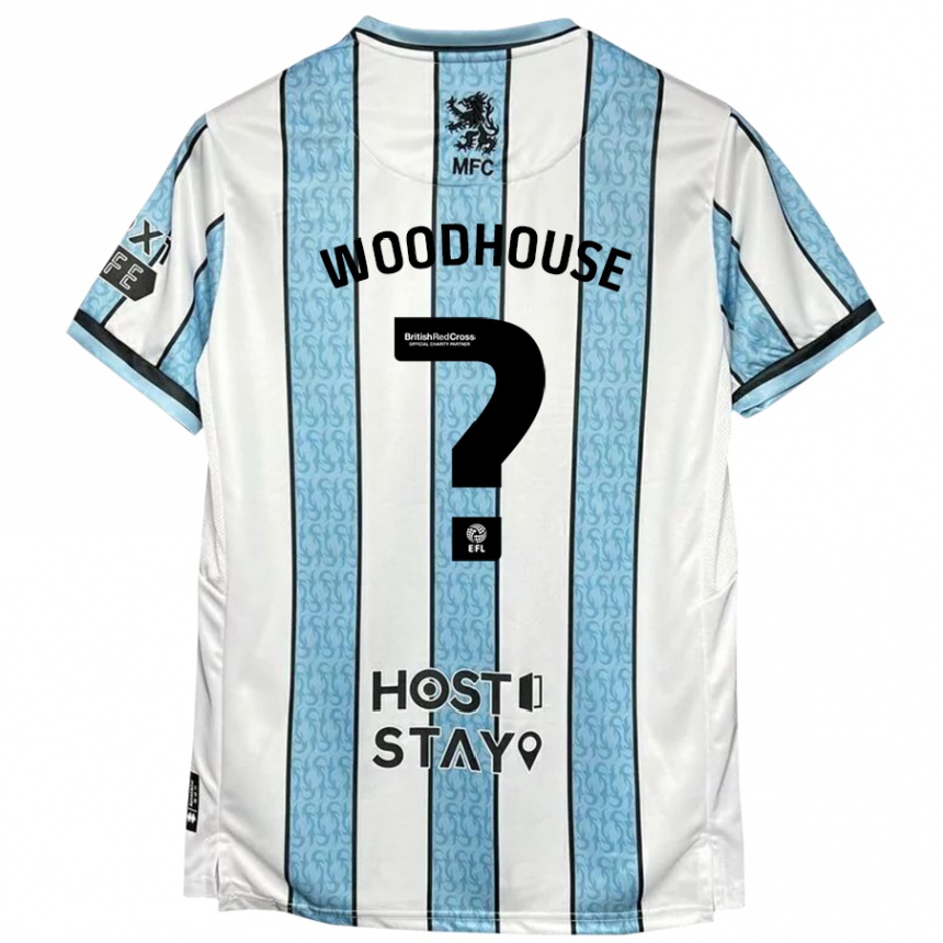 Niño Fútbol Camiseta Mccartney Woodhouse #0 Blanco Azul 2ª Equipación 2024/25