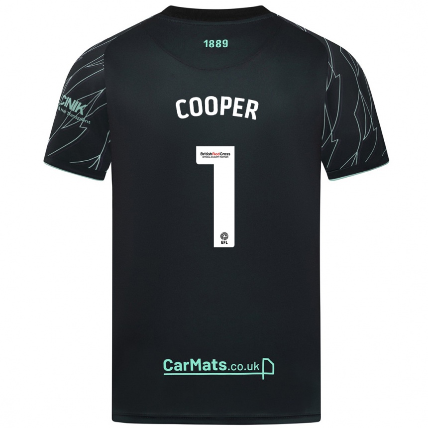 Niño Fútbol Camiseta Michael Cooper #1 Negro Verde 2ª Equipación 2024/25