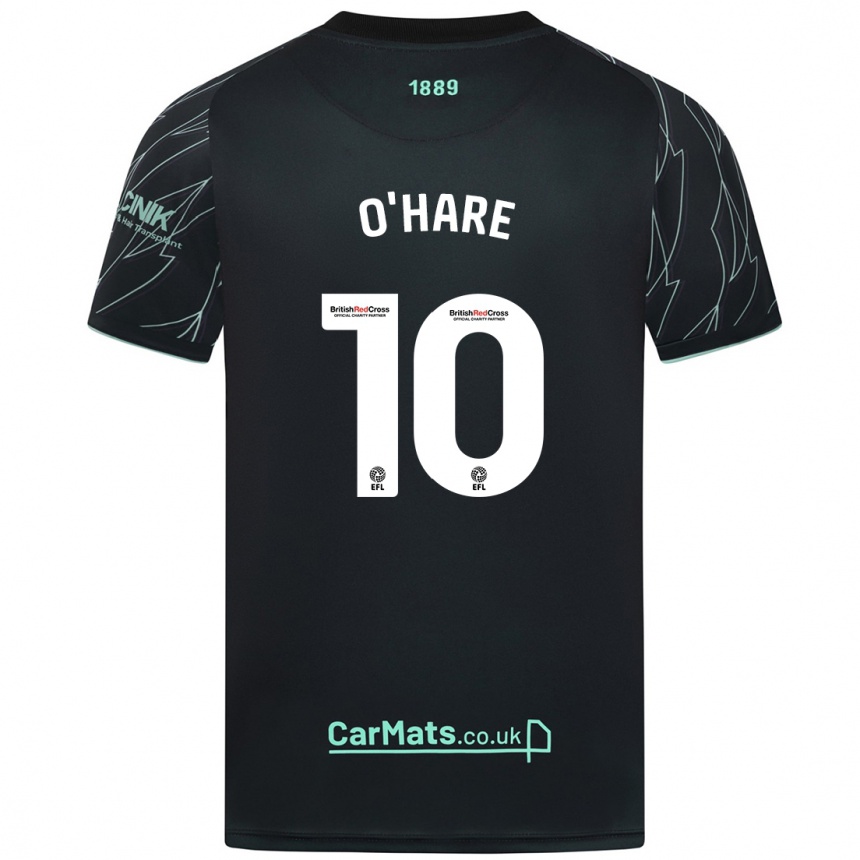 Niño Fútbol Camiseta Callum O'hare #10 Negro Verde 2ª Equipación 2024/25