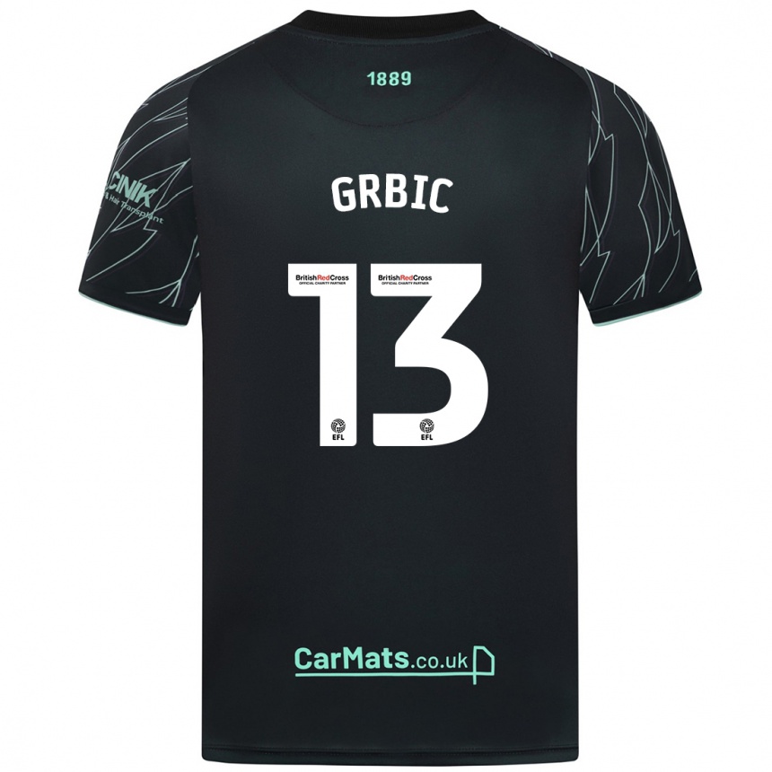 Niño Fútbol Camiseta Ivo Grbic #13 Negro Verde 2ª Equipación 2024/25