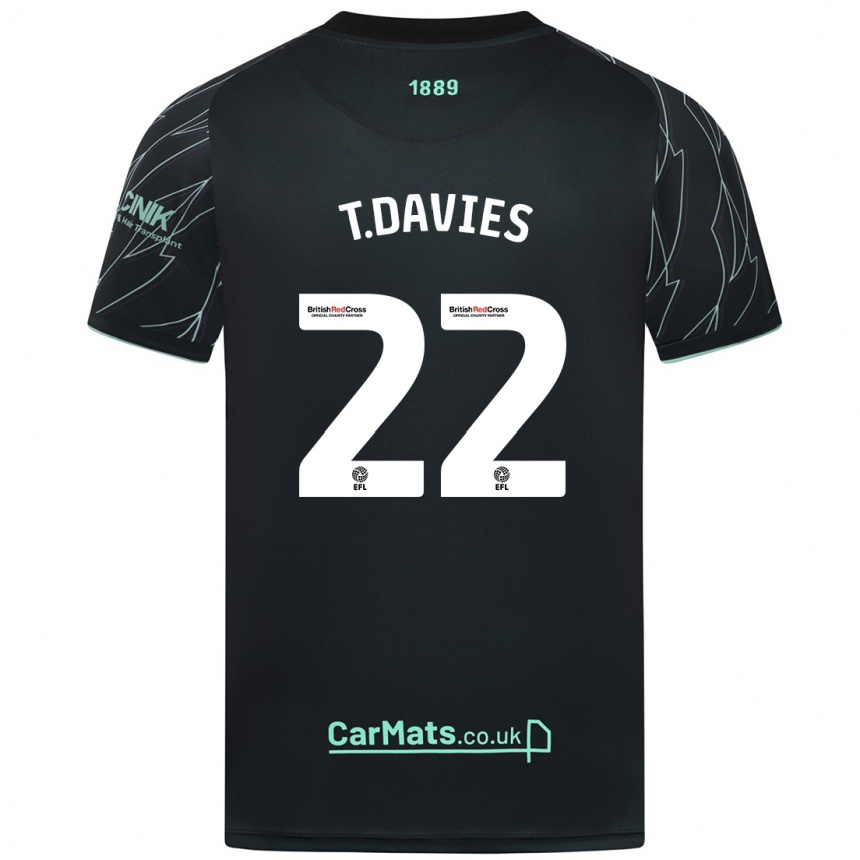 Niño Fútbol Camiseta Tom Davies #22 Negro Verde 2ª Equipación 2024/25