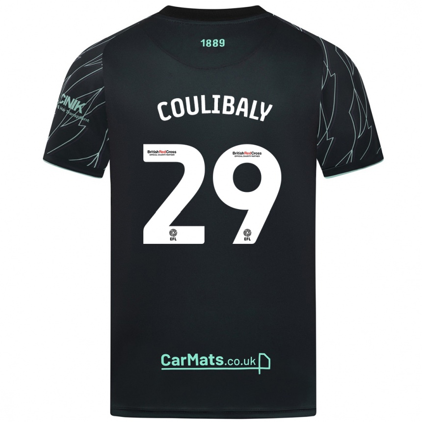 Niño Fútbol Camiseta Ismaila Coulibaly #29 Negro Verde 2ª Equipación 2024/25