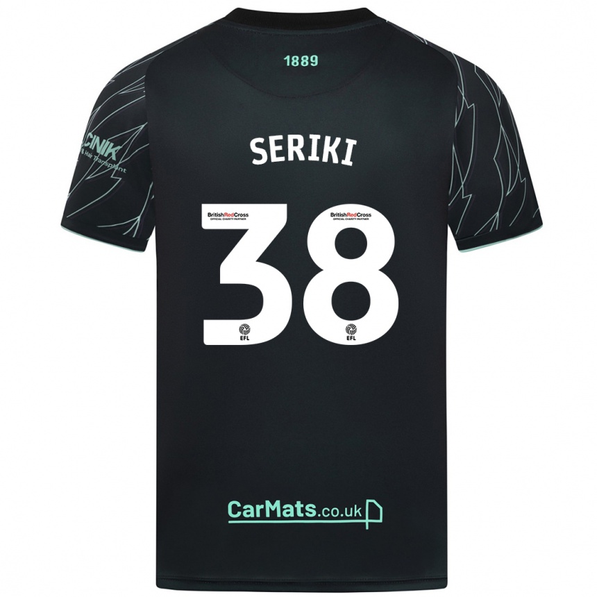 Niño Fútbol Camiseta Femi Seriki #38 Negro Verde 2ª Equipación 2024/25