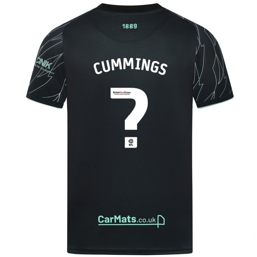 Niño Fútbol Camiseta Ethan Cummings #0 Negro Verde 2ª Equipación 2024/25