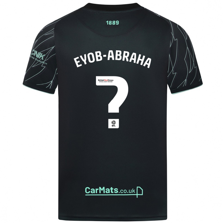 Niño Fútbol Camiseta Siem Eyob-Abraha #0 Negro Verde 2ª Equipación 2024/25