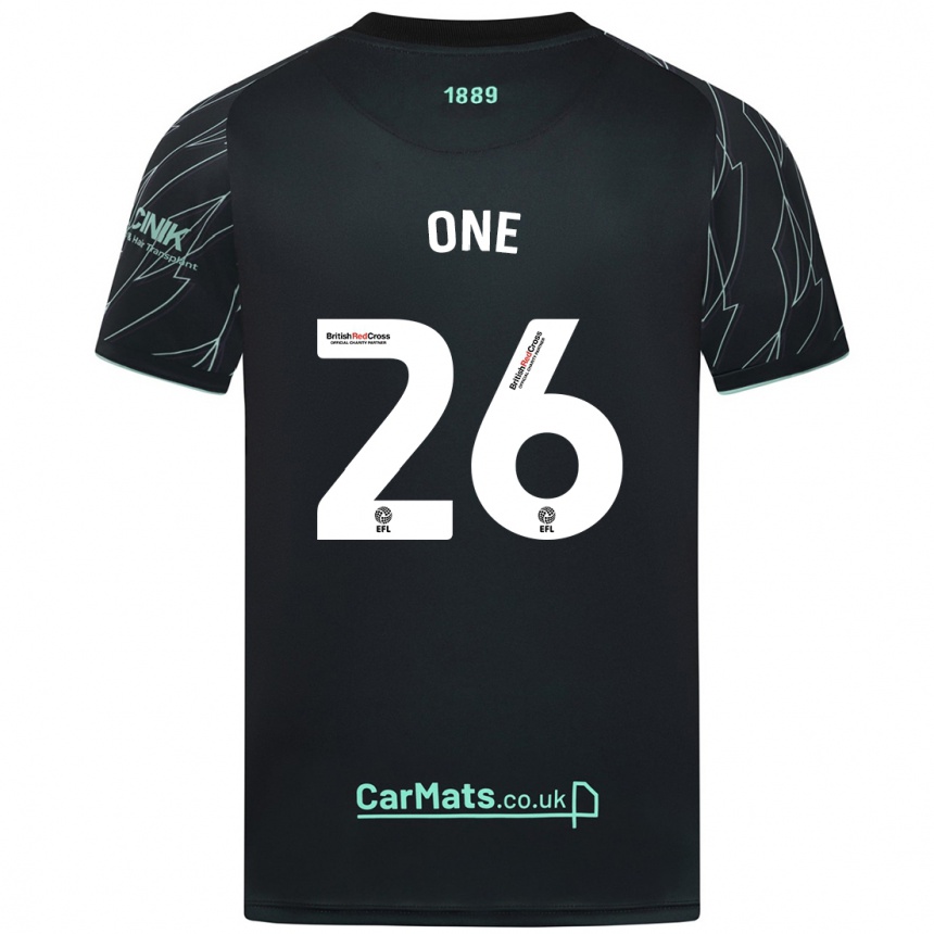 Niño Fútbol Camiseta Ryan Oné #26 Negro Verde 2ª Equipación 2024/25