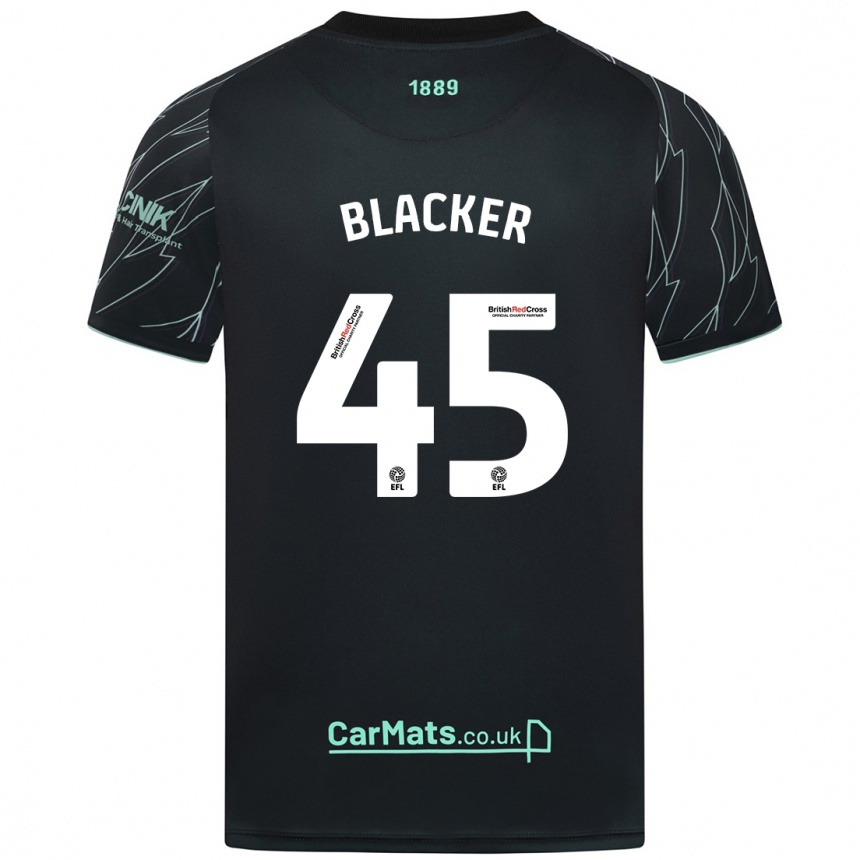 Niño Fútbol Camiseta Billy Blacker #45 Negro Verde 2ª Equipación 2024/25