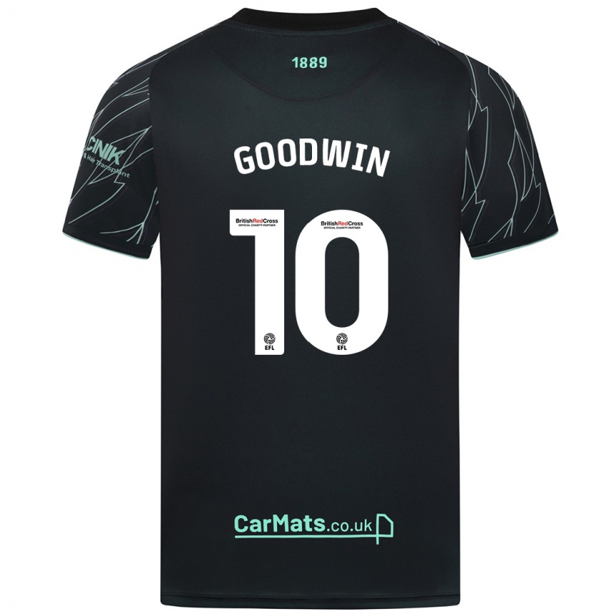 Niño Fútbol Camiseta Isobel Goodwin #10 Negro Verde 2ª Equipación 2024/25