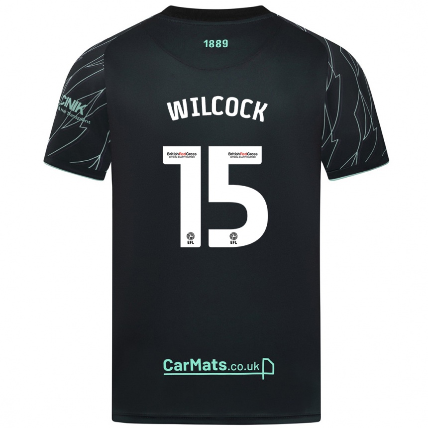 Niño Fútbol Camiseta Tamara Wilcock #15 Negro Verde 2ª Equipación 2024/25