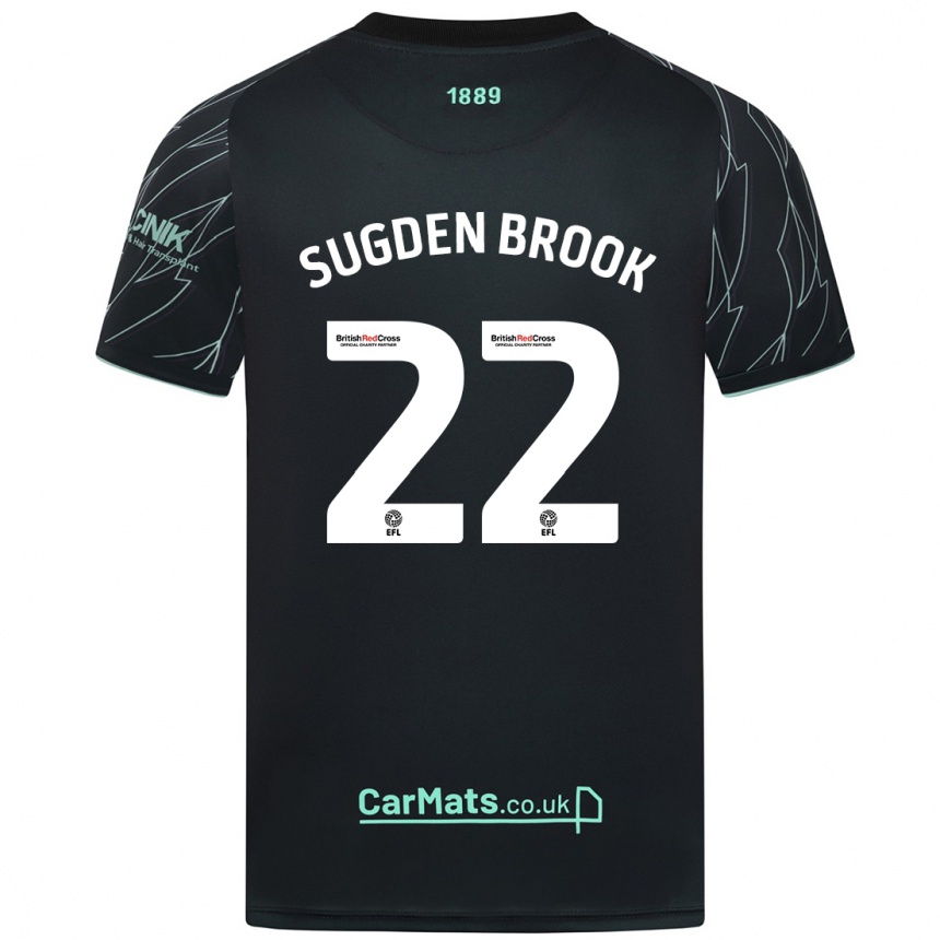 Niño Fútbol Camiseta Darcie Sugden-Brook #22 Negro Verde 2ª Equipación 2024/25