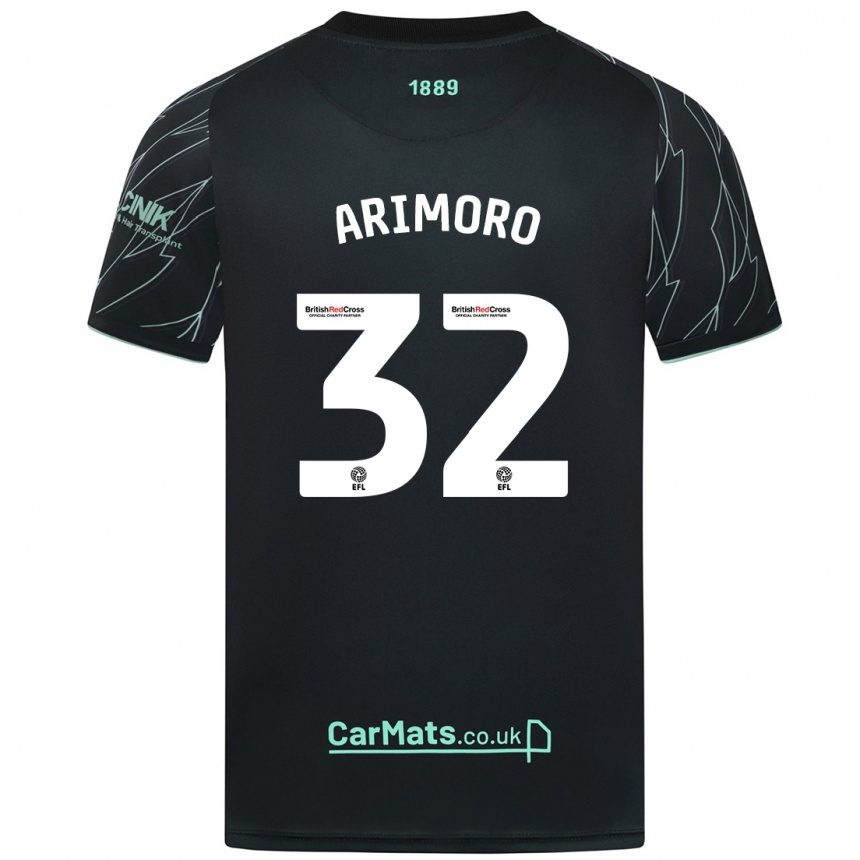 Niño Fútbol Camiseta Juliet Khinde Adebowale-Arimoro #32 Negro Verde 2ª Equipación 2024/25