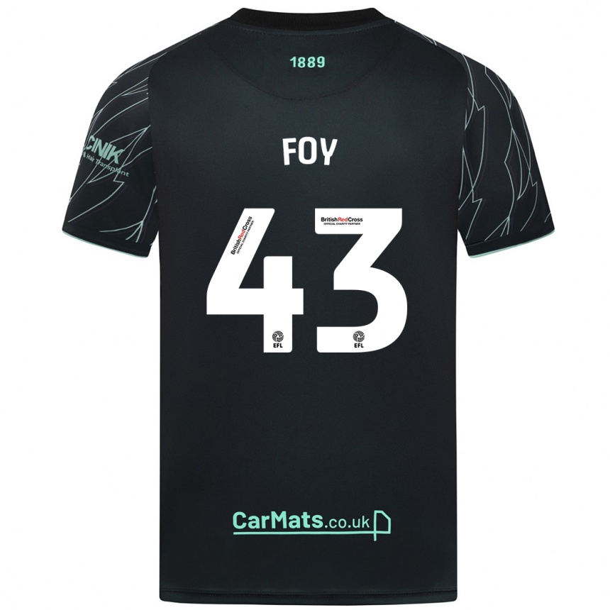 Niño Fútbol Camiseta Gus Foy #43 Negro Verde 2ª Equipación 2024/25